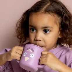 Vaso de silicona con asas lila pavo real - Trixie