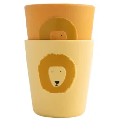 Vasos de silicona amarillos León (2) - Trixie