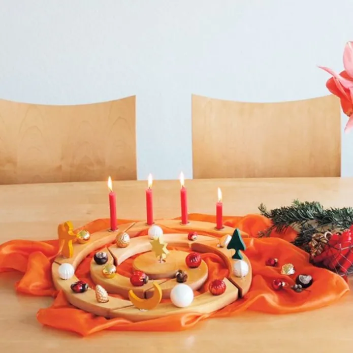 Velas de colores para calendario anual y anilla de celebración (12) - Grimm's