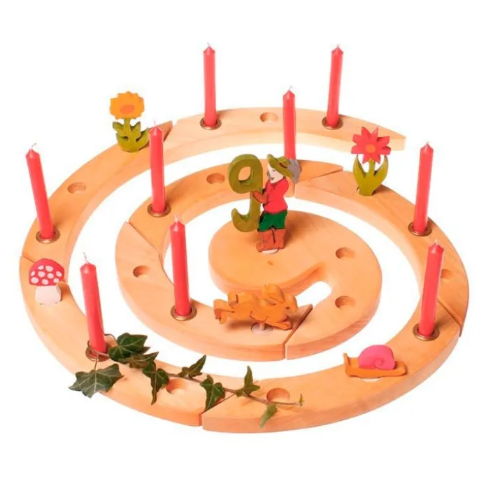 Velas de colores para calendario anual y anilla de celebración (12) - Grimm's