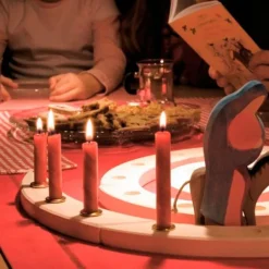Velas rojas para calendario anual y anilla de celebración (12) - Grimm's