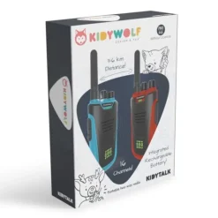 Walkie Talkies recargables Kidytalk azul y rojo - Kidywolf