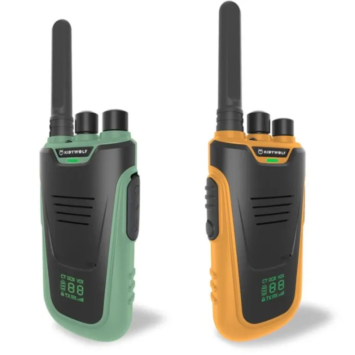 Walkie Talkies recargables Kidytalk verde y naranja - Kidywolf