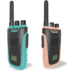 Walkie Talkies recargables Kidytalk verde y rosa - Kidywolf